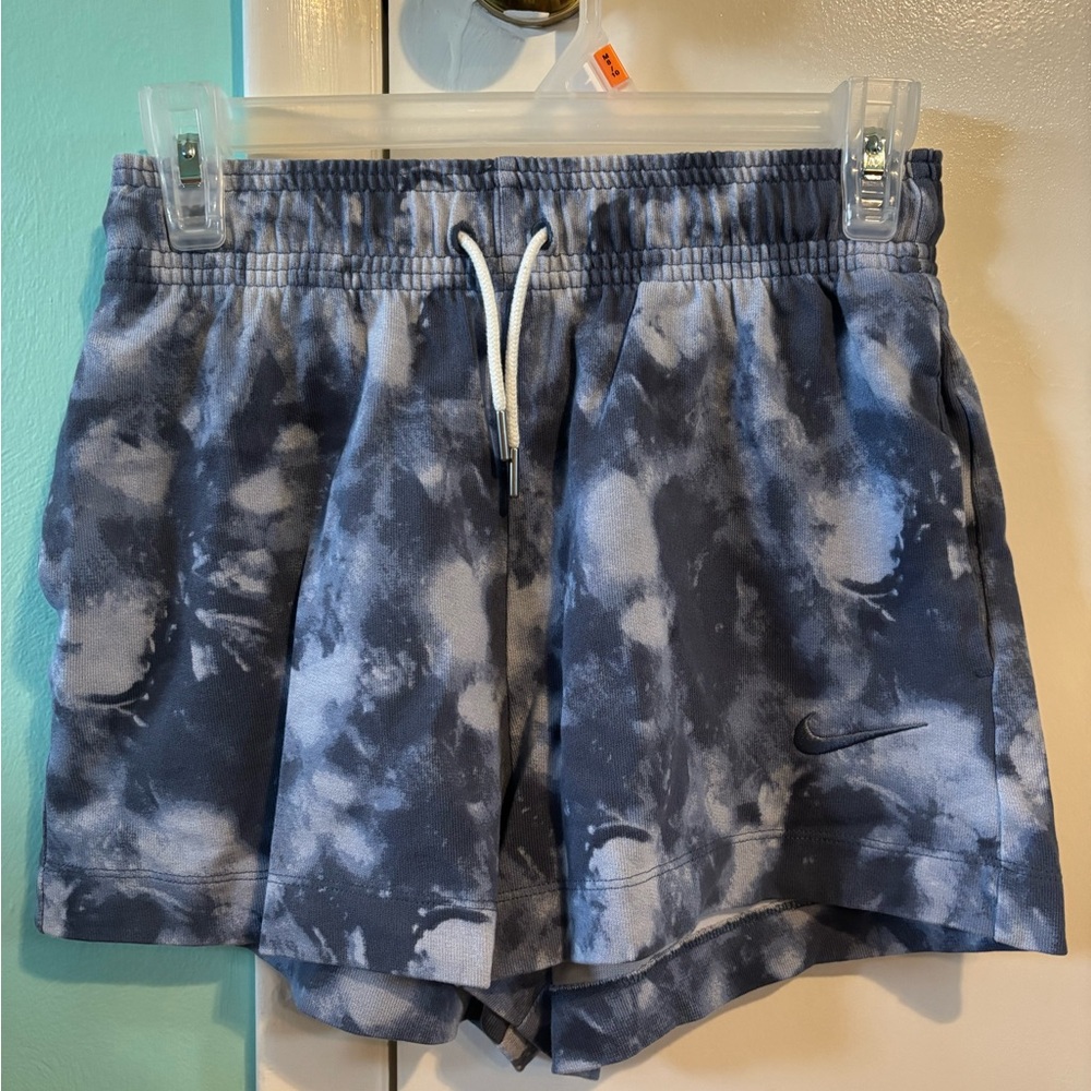 Nike Women's Blue Tie-Dye Shorts